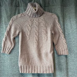 Gap Women’s Turtleneck 3/4 Sleeve Sweater, lilac (grayish purple), XS